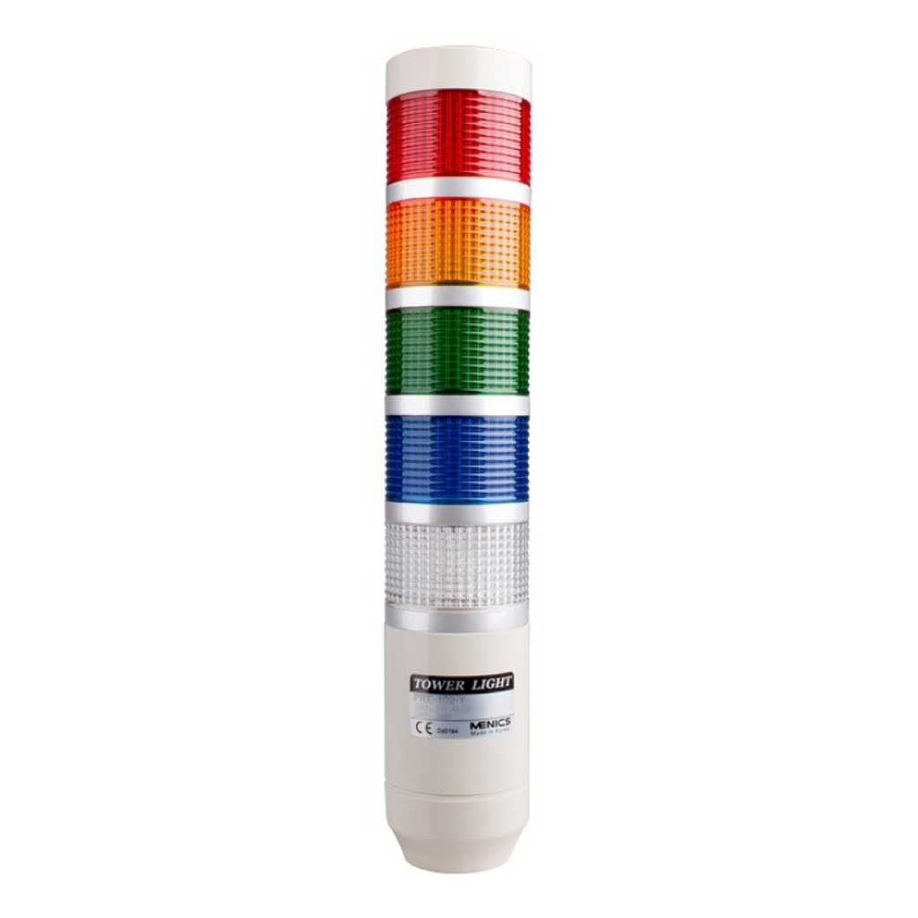 PRE-502-5 — TORRETA IND 5 COLORES 56MM 24VCA/CD