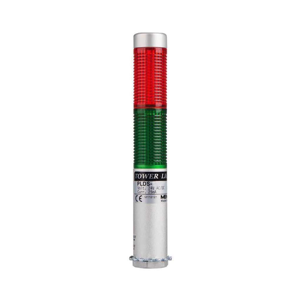 PLDS-201-RG — TORRETA IND CON LED 25mm 12VCA/CD ROJO/VERDE