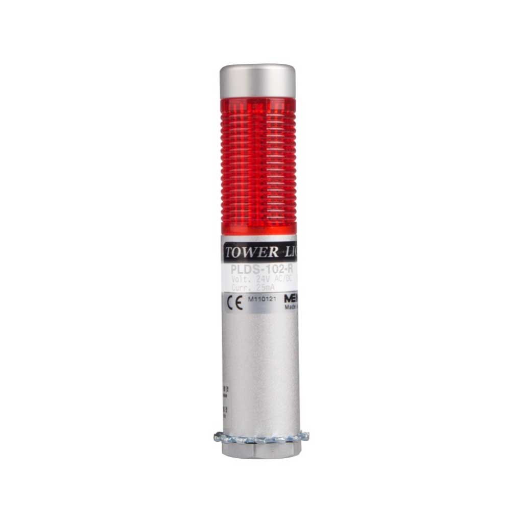 PLDS-102-R — TORRETA IND C/LED 25MM 24VCA/CD ROJO