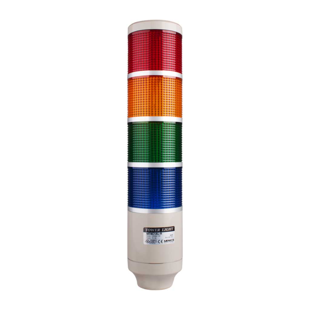 MT8C4CL-4 — TORRETA INDUSTRIAL 220VCA 4 COLORES 85mmCON FLASH