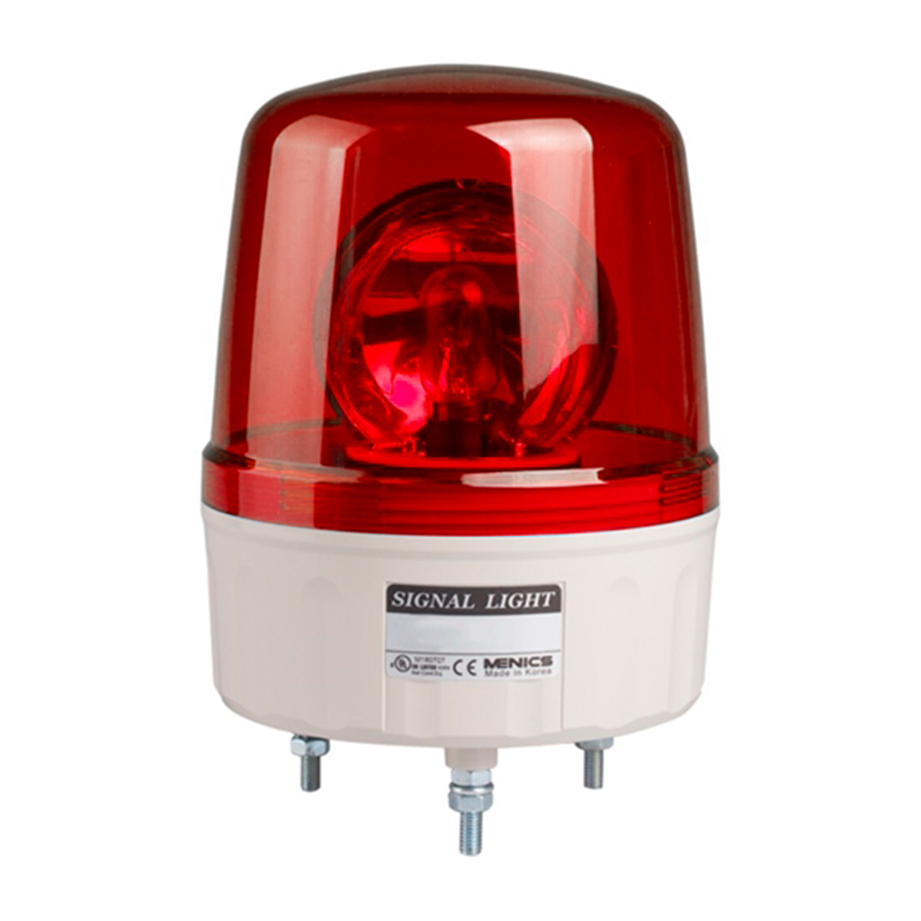 AVG-02-R — FAROLA IND. ROTATIVA 135MM ROJA 24VCD