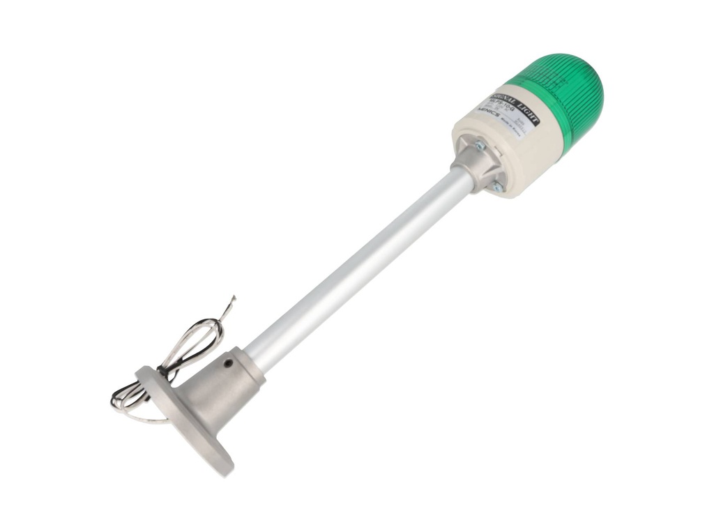 MLPS-110G — FAROLA VERDE 66mm CON ESTROBO Y POSTE 200mm