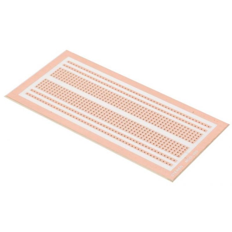 TABLILLA 700 — PLACA FENOLICA DE BAQUELITA CON COBRE, TPO DE PROTOBOARD DE 15 TIRAS Y 7 BLOQUES DE 105CMX14CM, IDEAL PARA PROTOTIPOS CON ESTADO DADURA