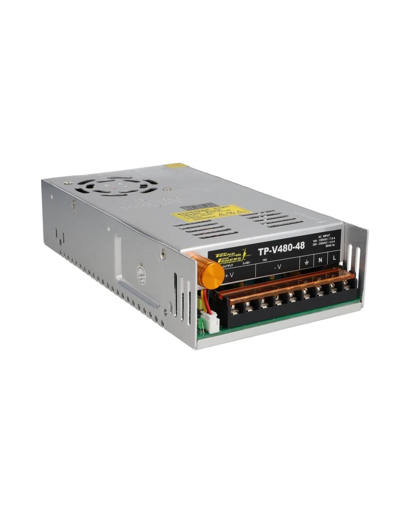TP-V480-48 — FUENTE VARIABLE 480W/10A, 0-48VCD, VOLTAJE ENTRADA 100-120V/200-240V, CON DISPLAY INDICADOR, MEDIDA: 215X114X49mm