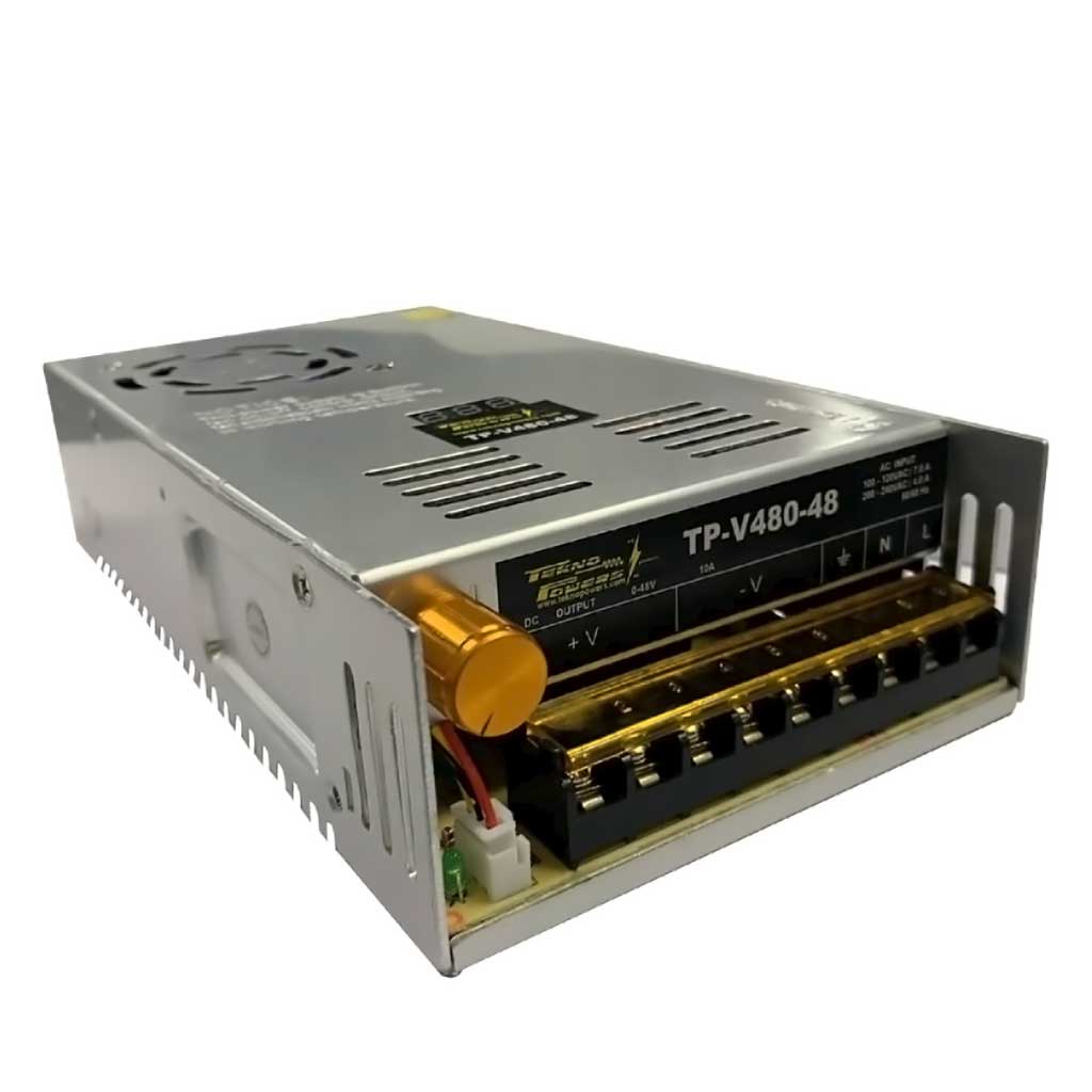 TP-V480-48 — FUENTE VARIABLE 480W/10A, 0-48VCD, VOLTAJE ENTRADA 100-120V/200-240V, CON DISPLAY INDICADOR, MEDIDA: 215X114X49mm