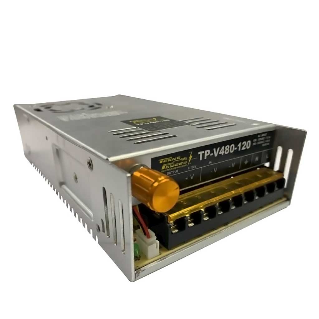 TP-V480-120 — FUENTE VARIABLE 480W/4A, 0-120VCD, VOLTAJE ENTRADA 100-120V/200-240V, CON DISPLAY INDICADOR, MEDIDA: 215X114X49mm