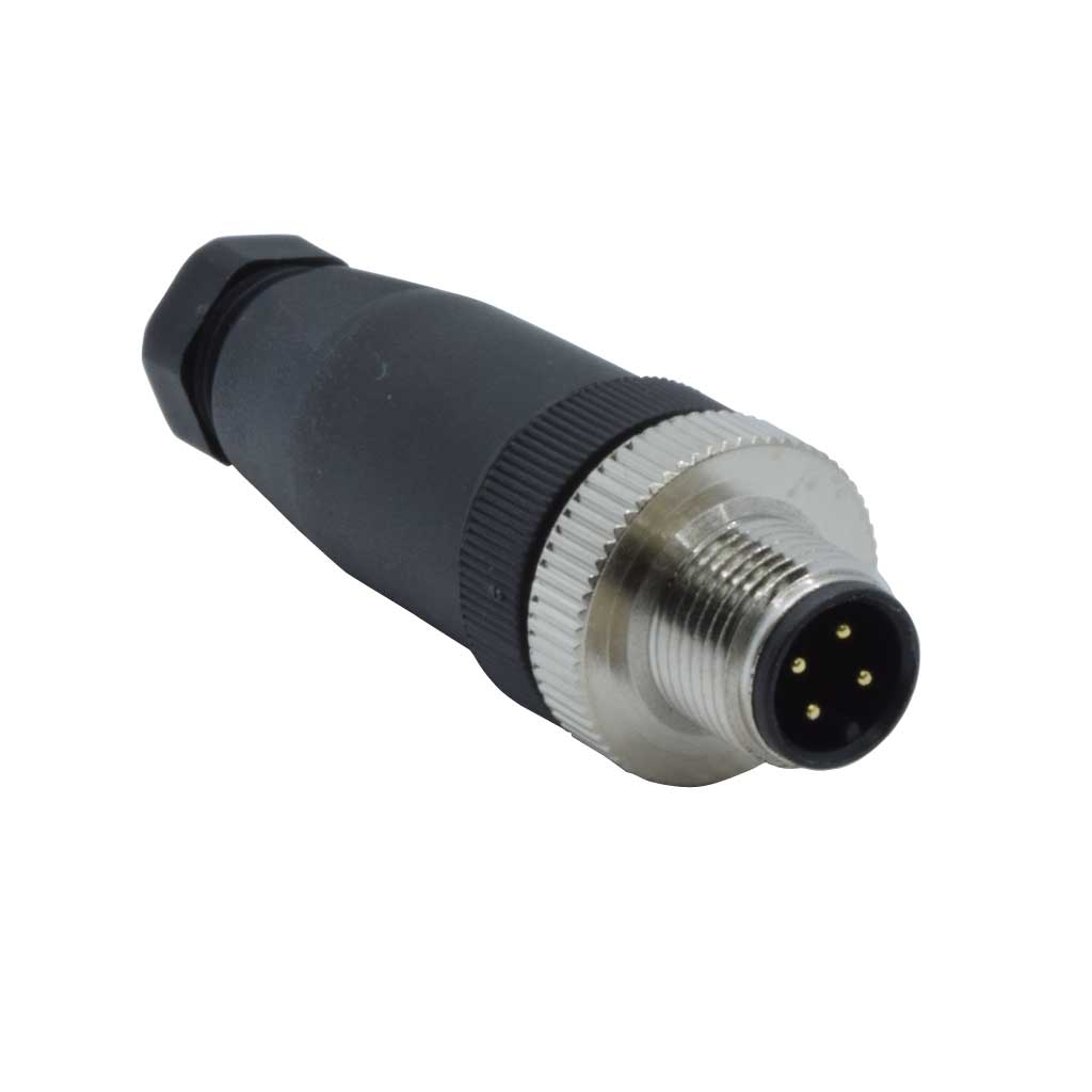 TP-CM12-4SM - CONECTOR M12, 4 PIN MACHO, RECTO