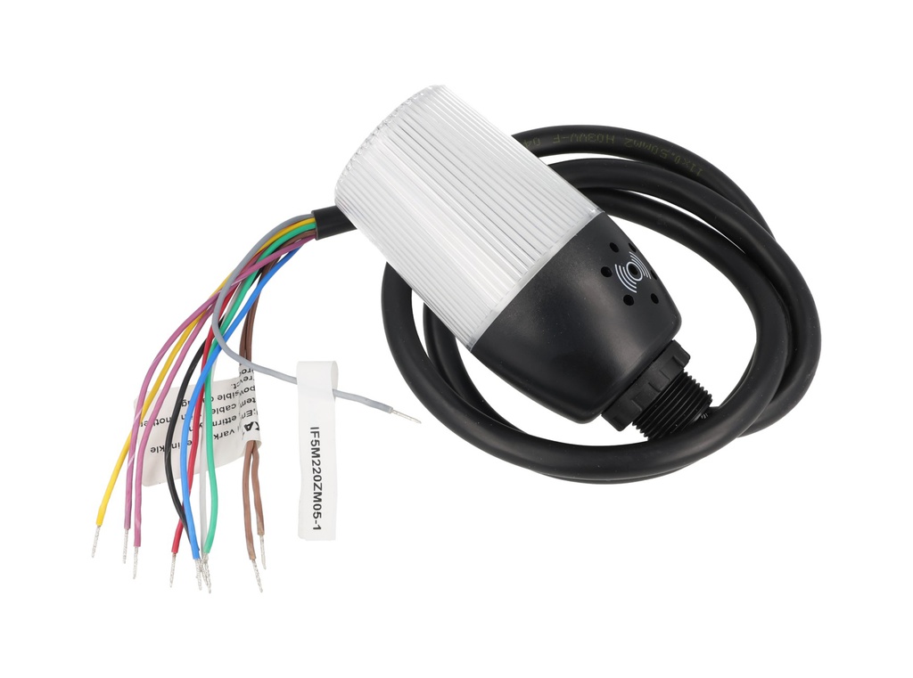 IF5M220ZM05 — TORRETA 55mm 220VCA LED MULTICOLOR (5 COLORES) MONTAJE DIRECTO EN TABLERO, CON BUZZER 90dB, PARA MONTAJE EN BASE: IKD51 (NO INCLUÍDA) 