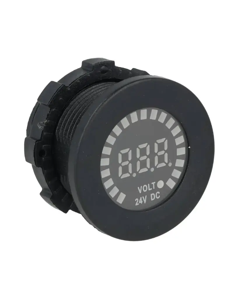 TP-V24 — VOLTIMETRO INDICADOR CARGA DE BATERIA 24VCD ANALOGO/DIGITAL, RESTADO NDO 28mm