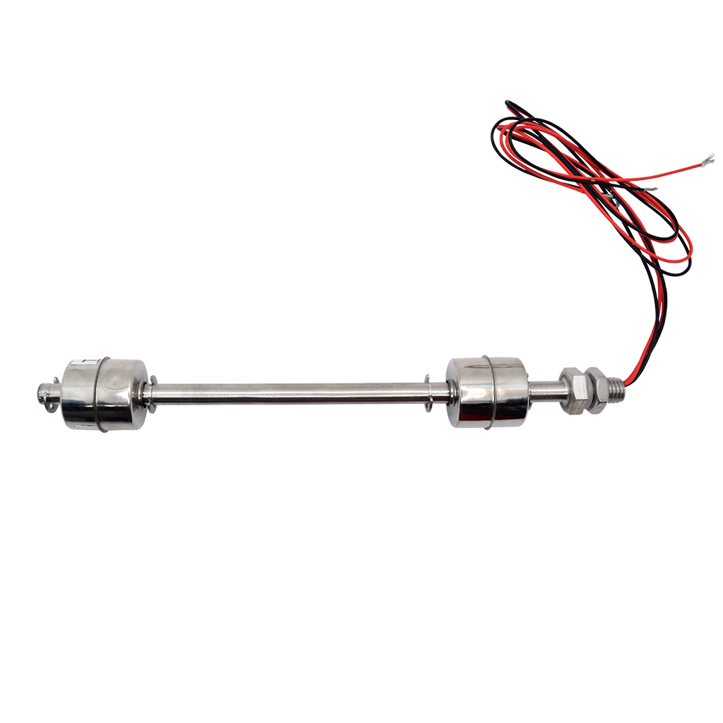 TP-L2S200 — FLOTADOR DE NIVEL DOBLE RECTO 200mm ACERO INOX. 240VCA/0.5A, 