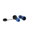 TP-SP16-S4P — CONECTORES EXTENSION/RECTO (PAR) 4 PINIMPERMEABLES IP68, 5A/250VCA, DIAMETRO DE BARRENO 16mm PIN COBRE CHAPEADO EN DORADO/PLATEADO 