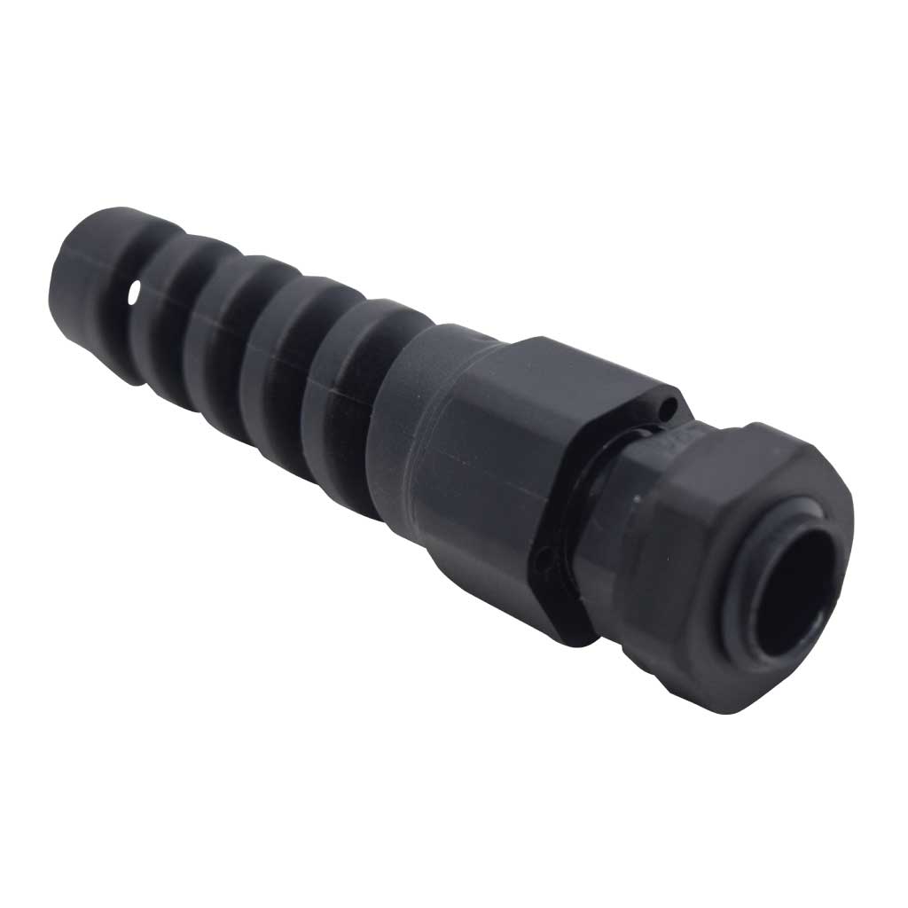 CGE-PG7 — CONECTOR GLAND. NEGRO CON ESPIRAL PG7 INCLUYE TUERCA, BARRENO 1/2 