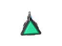 TP-TSG — SWITCH TRIANGULAR VERDE 39 X39 X 39LED 12/5VCD, CON MICROSWITCH INTERCAMBIABLE.