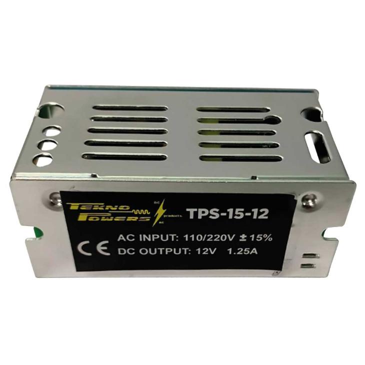 TPS-15-12 — FUENTE VOLTAJE 15W 12V 1.25A, ENTRADA 110/220VCA