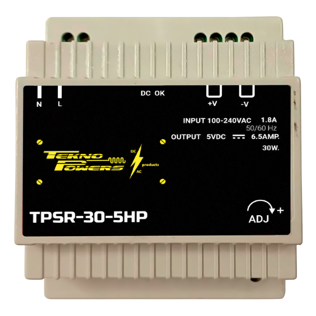 TPSR-30-5HP — FUENTE DE VOLTAJE P/RIEL 5VCD/6.5A,32.5W 85-264VCA,124-370VCD,78X93X56MM USO RUDO