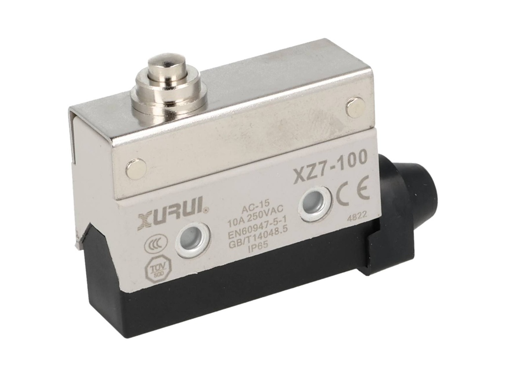 XZ7-100 — MICROSWITCH MINIATURA BOTON 1NA+1NC, 10A 250V