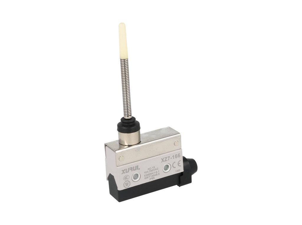 XZ7-166 — MICROSWITCH MINIATURA RESORTE PUNTA, PLASTICA, 1NA+1NC, 10A 250V