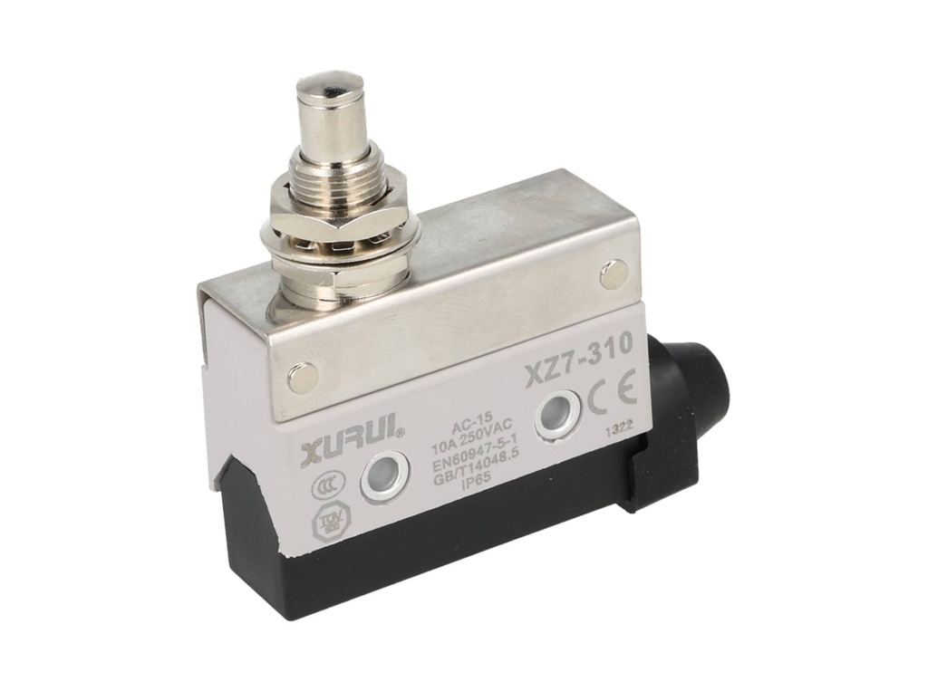 XZ7-310 — MICROSWITCH MINIATURA BOTON GRANDE 1NA+, 1NC, 10A 250V