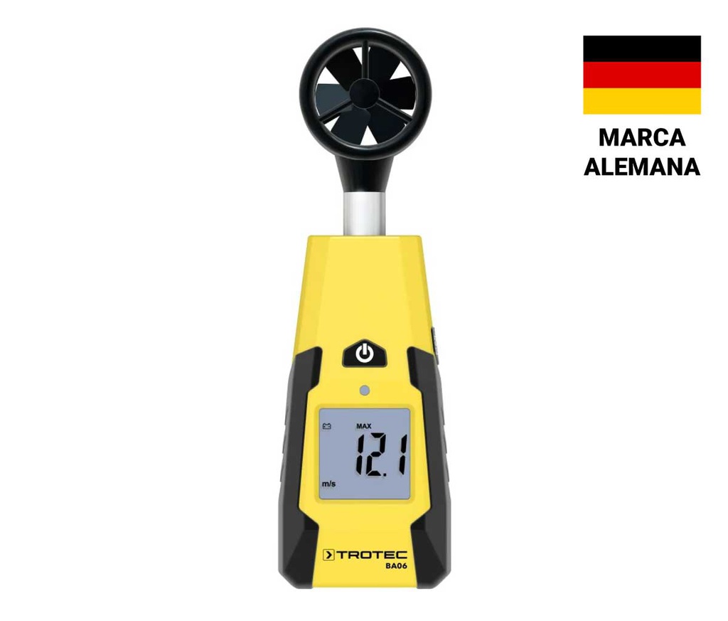 BA06 — MINI ANEMOMETRO FUNCION m/s, km/h, ft/min, mph, kn,