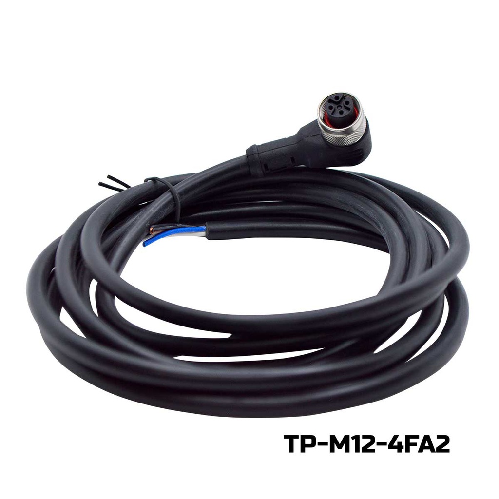 TP-M12-4FA2  — CONECTOR M12 PARA SENSOR DE 4 PINES HEMBRA ANGULO 2 METROS