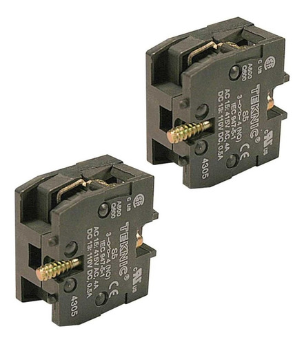 Contacto Na Para Botoneria 22mm Montaje Base Ip65 Pack2 S5 