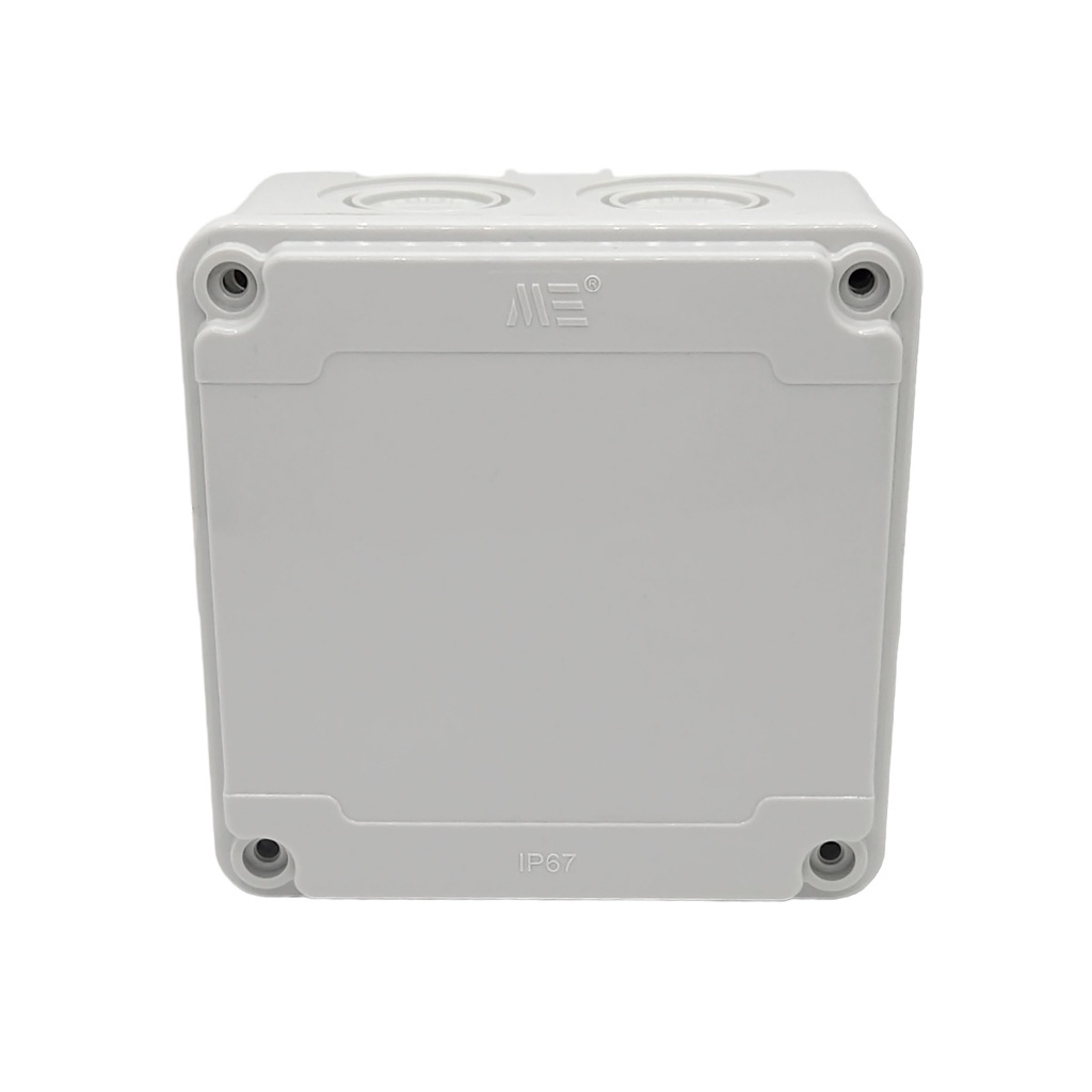 40201005 — CAJA CON KNOCKOUTS PRE-PERFORADOS PLASTICA ABS DE CONEXIONES 117X117X70.5MM. GRIS IP67