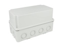 40202205 — CAJA CON KNOCKOUTS PRE-PERFORADOS PLASTICA ABS DE CONEXIONES 117X217X125.5MM. GRIS IP67 CUBIERTA ELEVADA