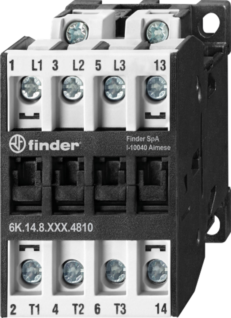 6K1480244810 — Contactor Industrial 24V AC 3NA+1NA 10 A Finder 6K1480244810