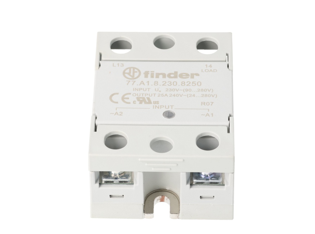 77A182308250 — Relé SSR 90/280VAC 1NA 24/280VAC 25A Finder 77A182308250