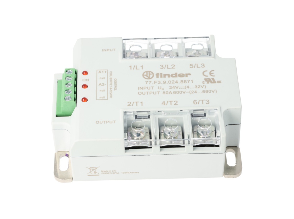 77F390248671 — Relé SSR 4/32V DC 3NA 24/660VAC 80A Rd Finder 77F390248671