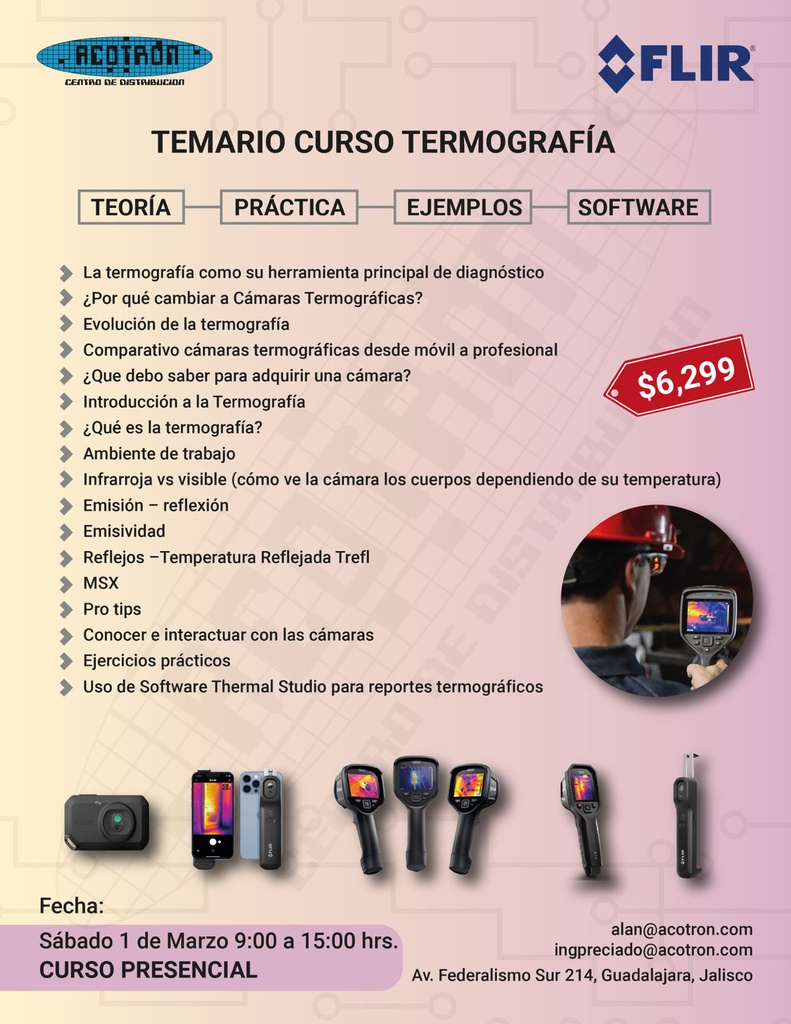 CURSO-FLIR - CURSO de Termografía presencial 6 horas - 2025