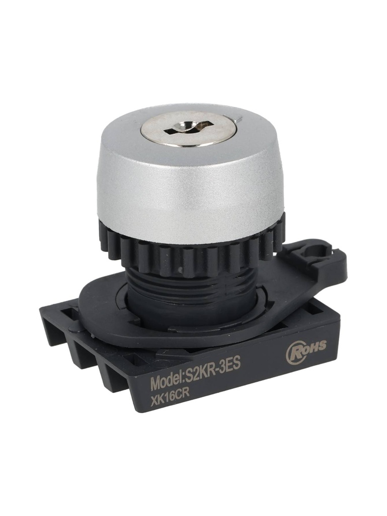 S2KR-3ES — SWITCH SELECTOR CON LLAVE 22/25MM, 3 POSICIONES