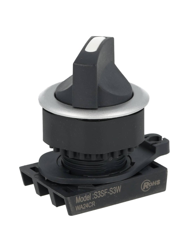 S3SF-S3W — INTERRUPTOR SELECTOR NIVELADOR CORTO ESTANDAR 30MM 2 POSICIONES