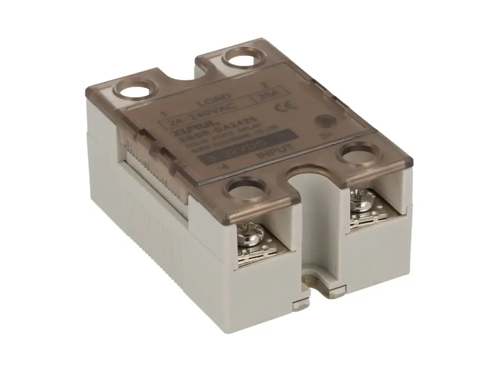 XSSR-DA2425W1 – RELE ESTADO SÓLIDO 25A/280VCA, VOLT. CONTROL 4-32VCD, PARA CARGAS RESISTIVAS, CRUCE EN CERO, SALIDA  TRIAC
