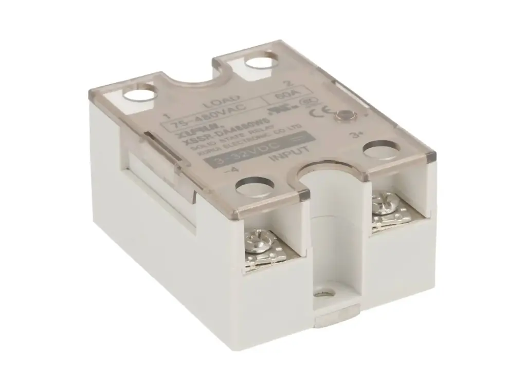 XSSR-DA4860W6 – RELE ESTADO SÓLIDO 60A/48-480VCA, VOLTAJE CONTROL 4-32VCD, CRUCE POR CERO, CON LED INDICADOR