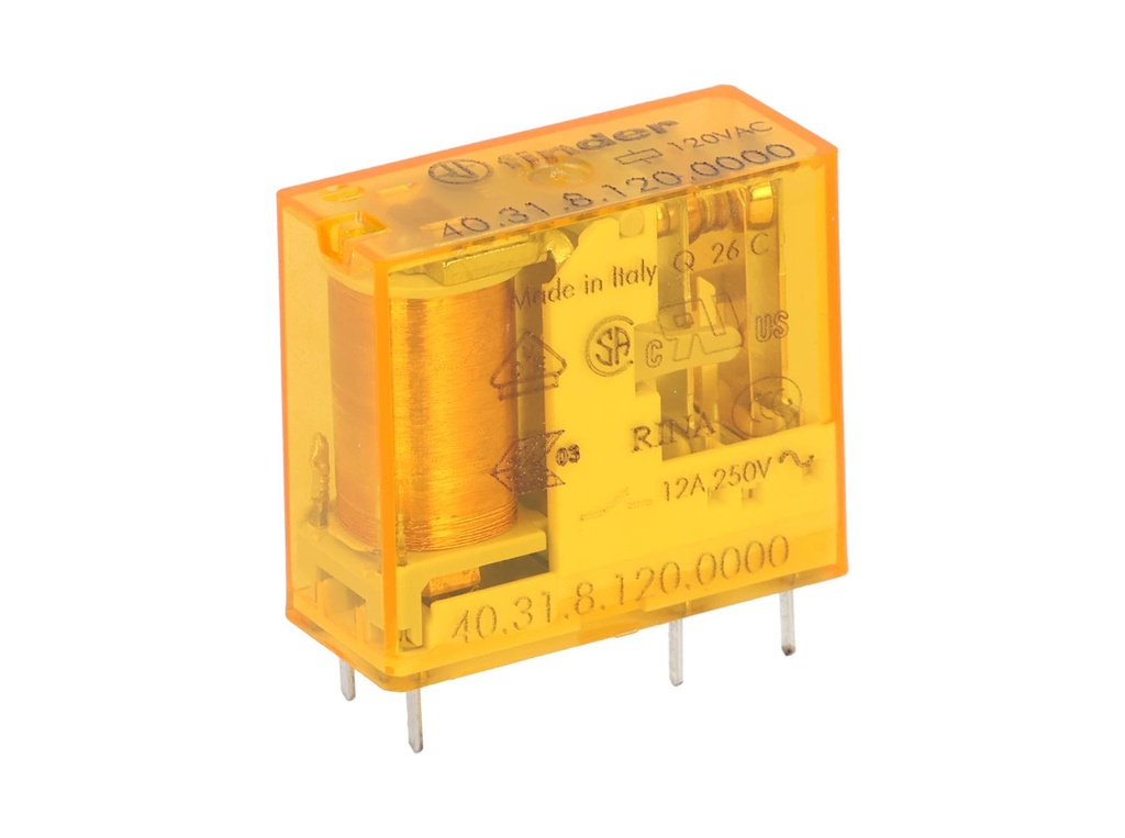 403181200000 — RELE P/CI 120VCA 1P2T 10AMP.