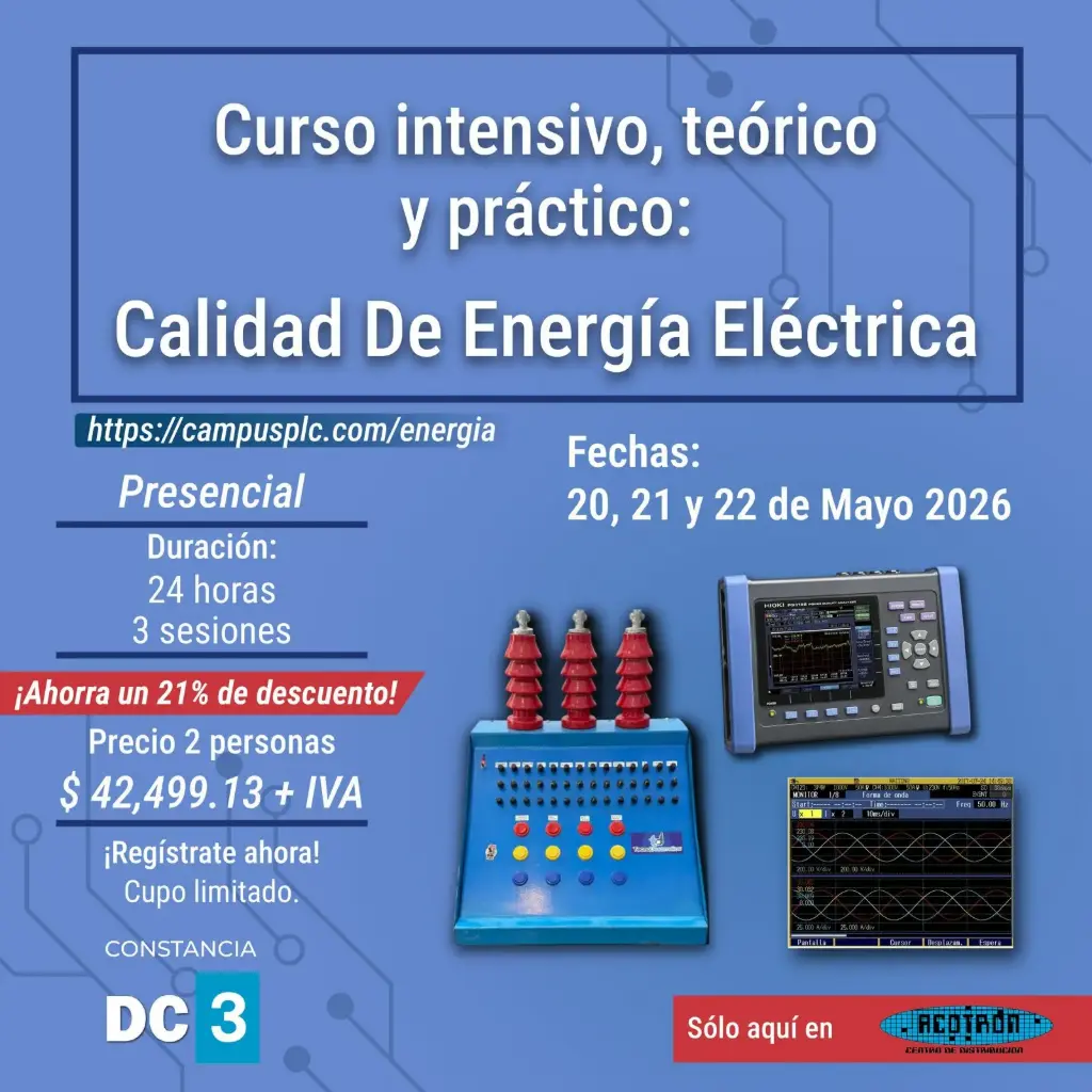 CURSO-ENERGIA-PAREJA — CURSO INTENSIVO, TEÓRICO Y PRÁCTICO DE ANÁLISIS DE CALIDAD DE ENERGÍA