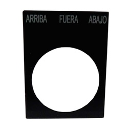 [2LP38SP] 2LP38SP — 22MM PLACA LEYENDA  ARRIBA/FUERA/ABAJO