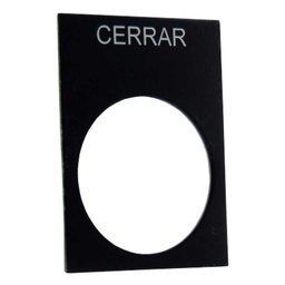 [2LP08SP] 2LP08SP — 22MM PLACA LEYENDA  CERRAR