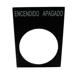 [2LP30SP] 2LP30SP — 22MM PLACA LEYENDA  ENCENDIDO/APAGADO