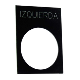 [2LP18SP] 2LP18SP — 22MM PLACA LEYENDA  IZQUIERDA