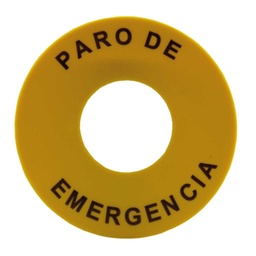 [2LP41SP] 2LP41SP — 22MM PLACA LEYENDA  PARO DE EMERGENCIA