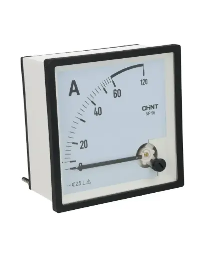[NP96-AD-60] NP96-AD-60 — AMPERIMETRO ANALOGO 0-60A 96 X 96mm CONEXION DIRECTA