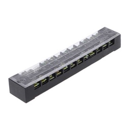 [TB-1512] TB-1512 — BLOQUE DE TERMINALES MONTAJE FIJO 15AMP12 POLOS, 600V, CALIBRE 16 AWG, 100°C,  (A PRUEBA DE FUEGO) 17x124x22mm