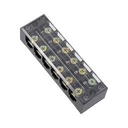 [TB-6006] TB-6006 — BLOQUE DE TERMINALES MONTAJE FIJO 60AMP6 POLOS, 600V, CALIBRE 10 AWG, 100°C (A PRUEBA DE FUEGO) , 31x127x38mm