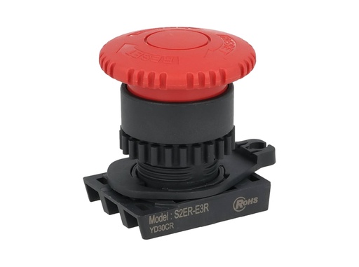 [S2ER-E3R] S2ER-E3R — BOTON HONGO PARO DE EMERGENCIA, 22mm, DIAMETRO HONGO 40mm