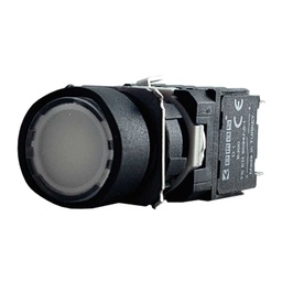 [D100YDB] D100YDB — BOTON PULSADOR 16mm, NO ILUMINADO BLANCORASANTE MOMENTANEO RESTADO NDO, INCLUYE 1CON NA (MAXIMO 2 CONTACTOS) 