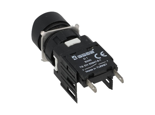 [D100YDB] D100YDB — BOTON PULSADOR 16mm, NO ILUMINADO BLANCORASANTE MOMENTANEO RESTADO NDO, INCLUYE 1CON NA (MAXIMO 2 CONTACTOS) 