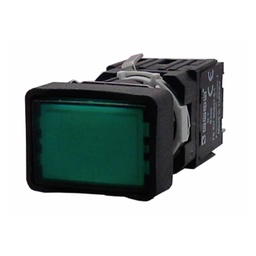 [D100DDY] D100DDY — BOTON PULSADOR 16mm, NO ILUMINADO VERDE, RASANTE MOMENTANEO RECTANGULAR, INCLUYE 1CON NA (MAXIMO 2 CONTACTOS) 