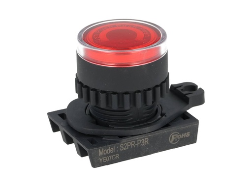 [S2PR-P3R] S2PR-P3R — S2PR-P3R — BOTON PULSADOR LED ROJO, 22MM